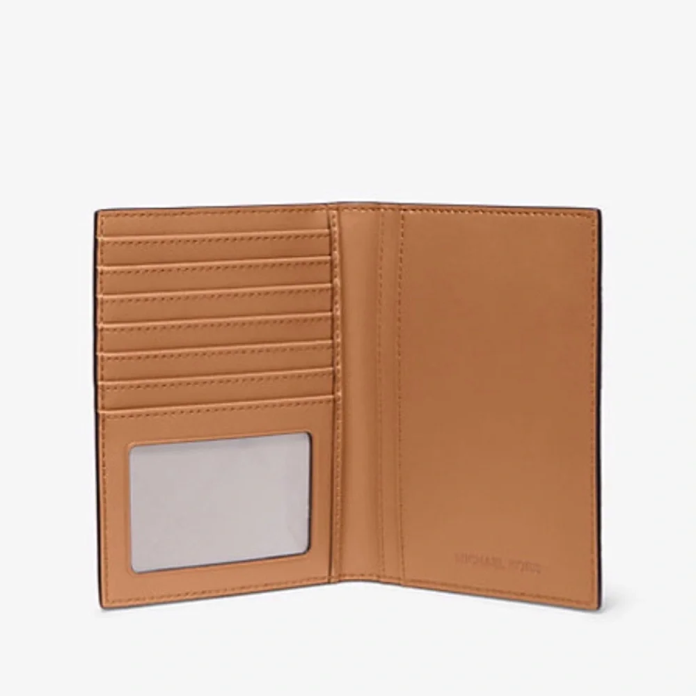 Michael Kors logo passport wallet